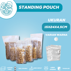 Standing Pouch Makanan Food Grade / Plastik Klip Makanan Ukuran 13x20x4cm/12x21x35cm/15x24x45cm/16x24x45cm/20x30x5cm/21x35x55cm
