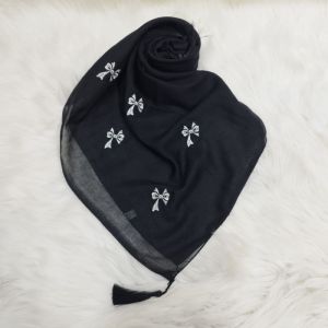 HIJAB SEGI EMPAT PARIS BORDIR PITA RIBORN TERBARU