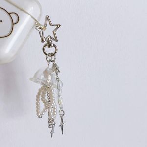 UTOPUS Dễ thương Dây đeo điện thoại hình sứa Chủ đề Đại Dương  loại Móc khóa treo hình ngôi sao Cô Gái ngầu Phong cách Y2K Dây đeo điện thoại di động