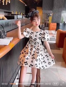 D02 Dress import anak perempuan remaja terbaru warna putih