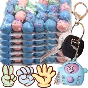 10/20Pcs Creative Fun Guessing Egg Keychain Pendant - Finger-guessing Game Play Toy Egg - Delicate Key Chain Pendant - Children Fun Battle Games
