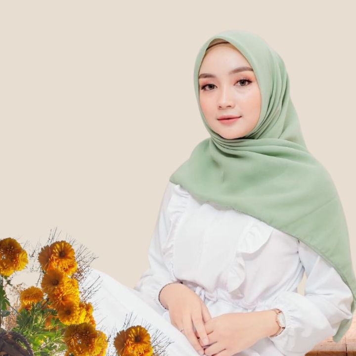 kerudung Segi empat BELLA SQUARE Pollycotton Premium jilbab segi empat kekinian kerudung segi empat terbaru