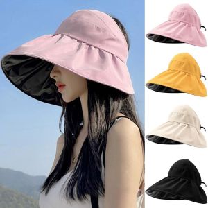 NAMSHEVA Women Empty Top Foldable UV Protection Wide Brim Bucket Hat Beach Cap Sun Cap Sunshade Hat