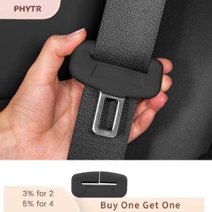 PHYTR HOT 2Pcs Seat Belt Buckle Cover Anti-Scratch Rubber Car Seat Buckle Protector Clip Protection Cover Universal For SUV Sedan