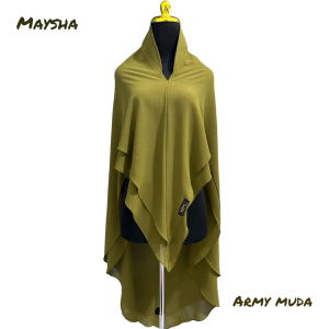 Hijab Syari Premium Maysha Ceruty Babydoll Premium - Kerudung Polos