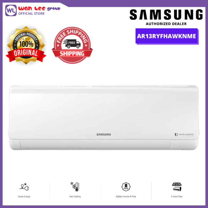 SAMSUNG R32 SInverter Wall Mount Air Conditioner with 8Pole Inverter , 1.5HP (AR13RYFHAWKNME