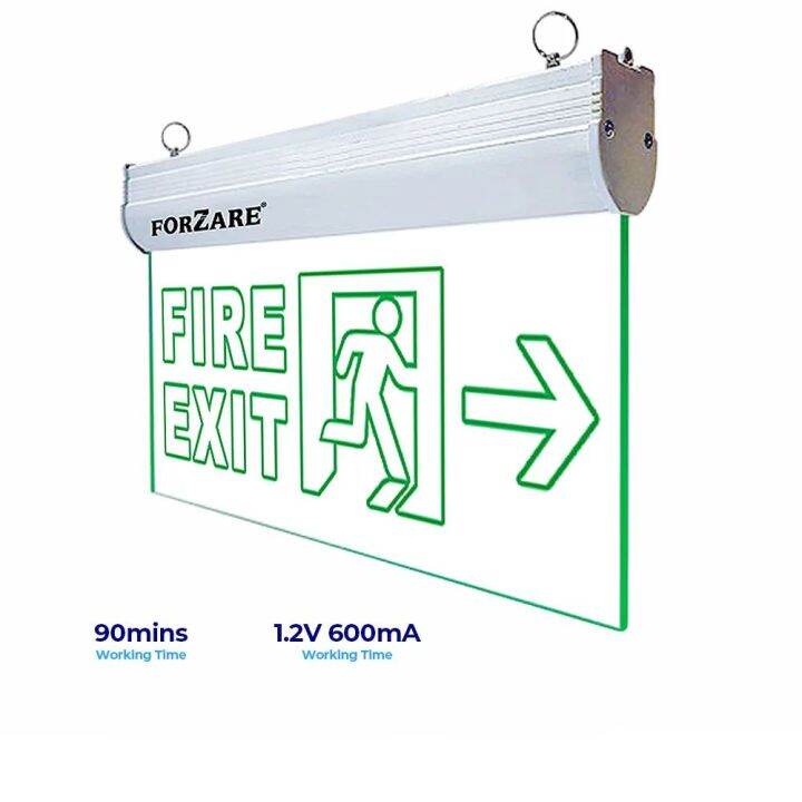 FIREFLY LED Backlit Fire Exit Signage Electric Illuminated Single Face ...