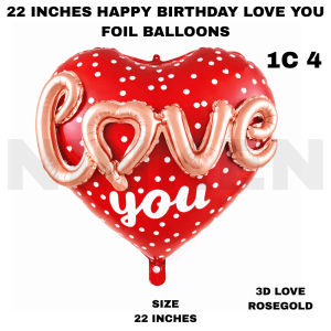 22 Inchs Love Birthday Foil Balloons Belon