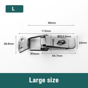 Nurm Stainless Steel Toggle Lock Clamps Latch Handles for Boxes (With Padlock Hole) 1Pc