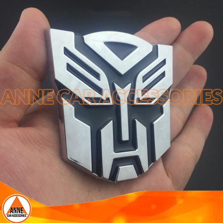 Large 7cmx7.3cmx0.6cm 3D Metal Elegant Small Transformer Emblem Sticker