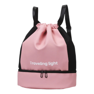 Gym Bag Drawstring Backpacks Swim Bag Sport Fitness Bag with Dry and Wet Separation and Shoes Compartment for Fitness