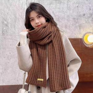 Scarf Rajut SYal leher long Knitted Wool SYPA Hand Hook Solid Winter Autum Spring Musim Dingin ATRIA