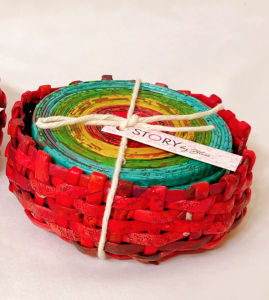 ECO STORY™ Paper-woven Round Cup Coasters n Rattan Holder Set 6 pcs