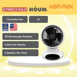 Houm-C6 /C8 Stand Fan Rotate Air Circulation Fan / Desk Fan / Kipas Berdiri / KIpas Meja/Desk Fan/风扇/Mini Fan /Table Fan