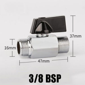 WH High-quality pneumatic small mini ball valve switch copper-plated nickel micro manual valve 1/2" 1/4 3/8 1/8 rotary stop valve