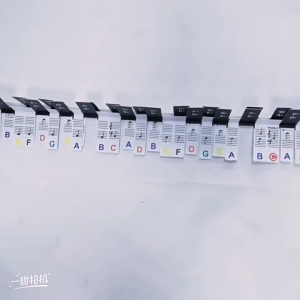 Removable 88-Key Piano Keyboard Stickers Piano Beginner Sticker Keyboard Note Labels Marker for Learning and Practice