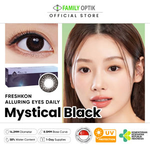 Freshkon Alluring Eyes Mystical Black 5 Pasang Daily Softlens Warna Harian