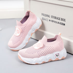 Korean new soft-soled non-slip childrens sports shoes lightweight fly-woven breathable shoes
