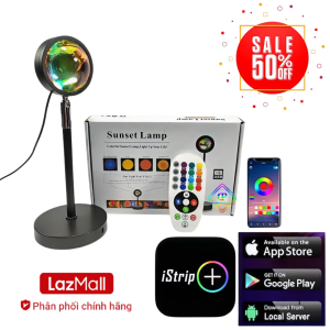 LazMall Deal HOT -50% đèn lamp hoàng hôn Sunset TikTok 16 Màu Có Remote – Đèn Chiếu Cảnh Decor Phòng Ngủ Chụp Ảnh Quay Video-Kho Sỉ Tuyệt Đối Điện Ảnh Mall