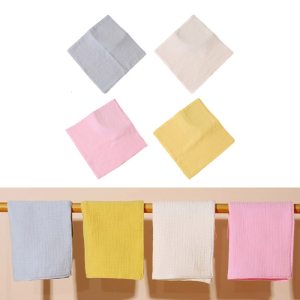Baby Washcloth with 4-layer Baby Towel Reusable Baby Cotton Square Face Shower Bath Towel Soft Baby Wiping Bathing Feed