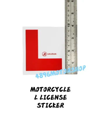 LESEN P License Sticker for Cars & Motor Pelekat P L license Kereta & Motor