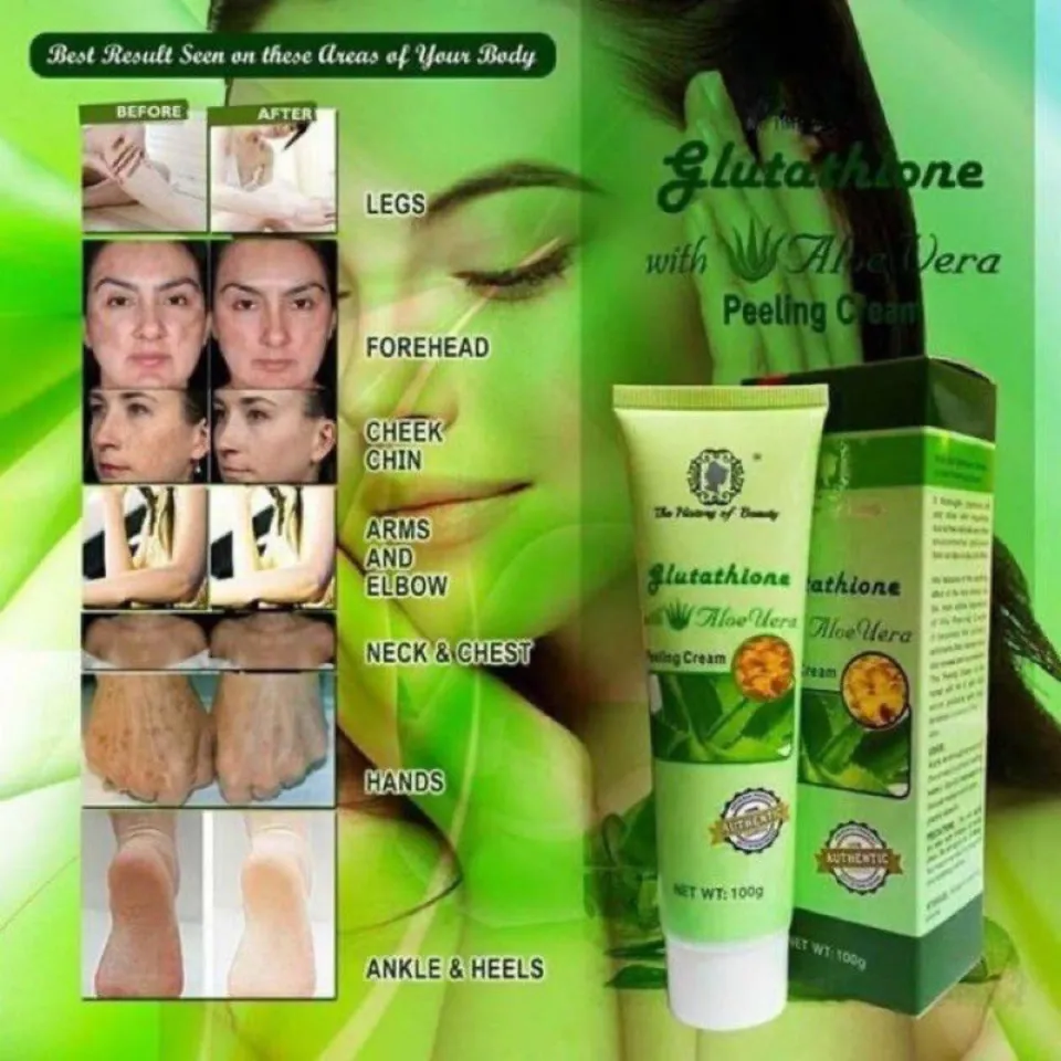 The History of Beauty Glutathione with Aloe Vera Peeling Cream 100g Melasma  / Wrinkles / Skin Dark Spot Collagen & Glutathione Perfect Magic Peel Cream 