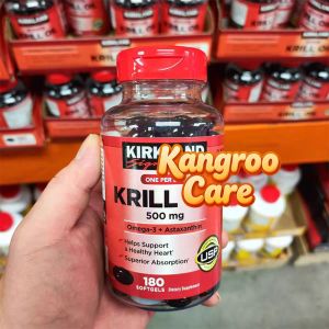 Viên Uống Dầu Nhuyễn Thể Tôm Kirkland Krill Oil 500mg 180 viên - Cung cấp sự hấp thụ vượt trội so với các loại dầu cá khác.     Được sản xuất từ dầu nhuyễn thể nguyên chất 100%.