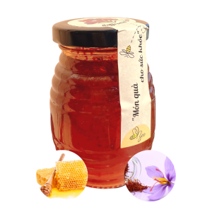 Saffron ngâm mật ong BeeBeauty chính hãng nhụy hoa nghệ tây mật ong nguyên chất thượng hạng 200ml 500ml