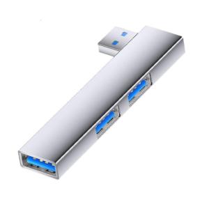 Smartphone OTG Enableds USB Hubs USB Docking Stations With 5Gbps Super Speed USB3.0 Port Right Angle Aluminum Body
