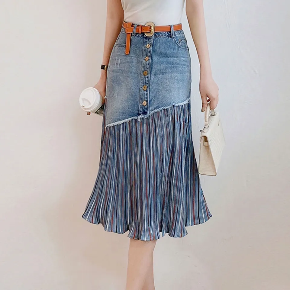 Denim midi skirt 4xl best sale