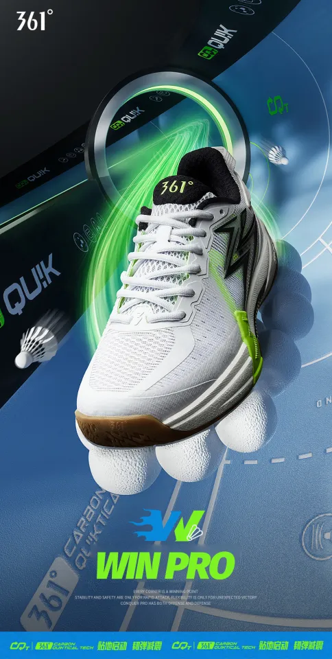 361 Degrees Victory Pro Men and Women's Badminton Training Shoes