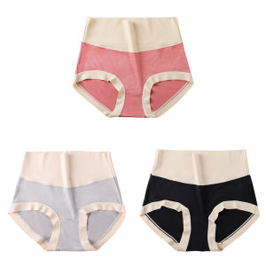 INTIMA 3 unit Plus Size Panties wanita Soft Modal Briefs tinggi-pinggang Tummy kawalan seluar dalam seluar dalam seluar dalam seluar dalam Mulberry sutera antibakteria kelangkang