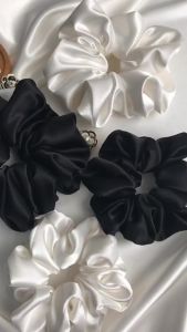 Scrunchies dây chun buộc tóc lụa óng to phồng đẹp dây cột tóc lụa cao cấp óng mượt dày dặn