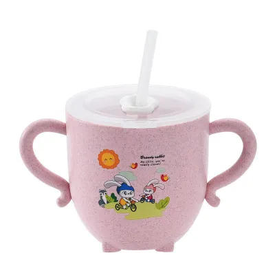 Cute Baby Learning Duckbill Cups Leakproof Infants Water Cups Bottle with Lid