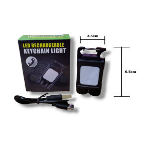 Senter mini super terang COB multifungsi lampu keychain LED Light Portable rechargerable gantungan kunci serbaguna Y1