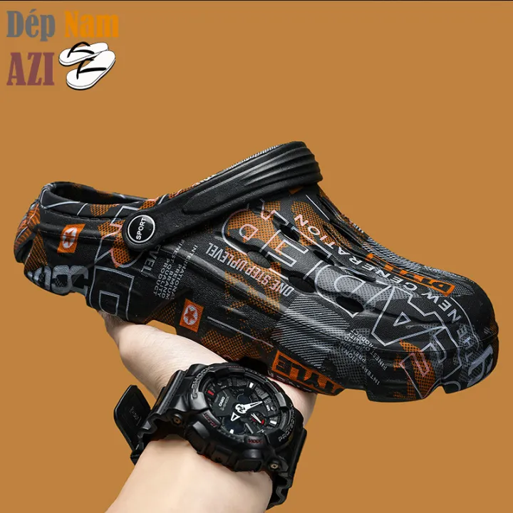 Giày Crocs chống trượt mùa hè dành cho nam | Dép đế dày mũi nhọn | Dép ...