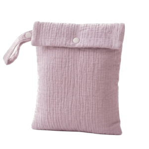 ROIO Muslin Cotton Gauze Baby Diaper Bag Portable Solid Color Mommy Bag Soft Texture Lightweight Storage Bag Outdoor