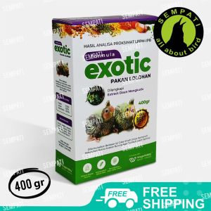SEMPATI Formula Exotic Kemasan Kotak 400 Gr Pakan Bubur Burung Anakan Piyek Burung Lovebird Murai Kacer Anis Kenari Cucak Lolohan Spet F3KONSL