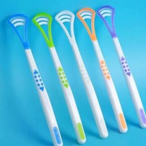 ที่ทำความสะอาดลิ้น ที่แปรงลิ้น ลดแบคทีเรีย ลดคราบขาวบนลิ้น ลดกลิ่นปาก ช่วยให้ลมหายใจสดชื่น