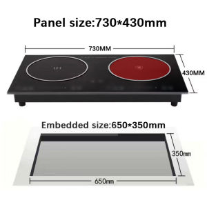 TWK jenamaInduction Cooker And Ceramic Cooker Double Stove Embedded Dual Use