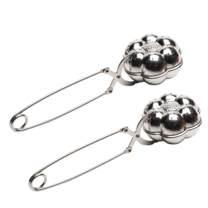 Pack of 2 Creative Pumpkin Design Teas Strainer 304 Stainless Steel Fine Mesh Kitchen Teaware Brewing Tool