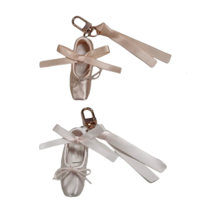 Dance Shoe Ribbon Keychain Ballet Shoe Bag Charm Ballet Shoe Key for Professional Dancers and Dance Instructors