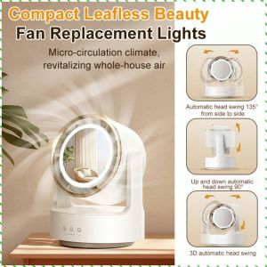 Fan Leafless Indoor Large Air Exchange Mirror Fan Multifunction Quick Five Wind Speeds Living Room