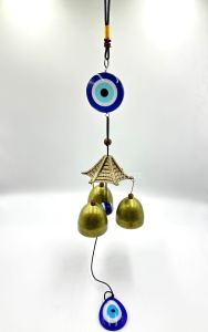 LCC Thick Brass Bell Chime Evil Eye Chime for Peace Protection and Harmoney