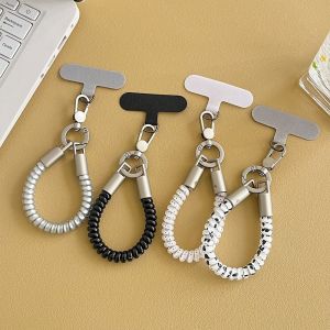 NOBLELYN TPU Phone Wrist Strap 360 Rotating Adjustable Length Phone Charm Pendant Universal Coiled Telephone Cord Keychain Wrist Strap Gifts