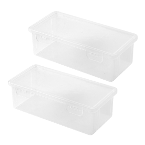 2/3ชิ้นกล่องดินสอแข็งแบบใสกันน้ำกล่องพลาสติกซ้อนกันได้สำหรับดินสอสีน้ำแปรงดินสอวาดรูป