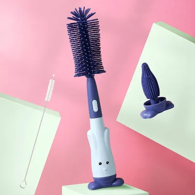 BABYJOY 3in1 Baby Bottle Brush Cartoon Travel Brush Set Baby Bottle Cleanser Berus Botol Susu Baby Milk Bottle Brush