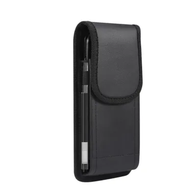 SPDD Waterproof Mobile Phone Pouch Single-layer Universal Phone Belt Hanging Pouch Wallet Pouch Black Phone Belt Clip Bag Men