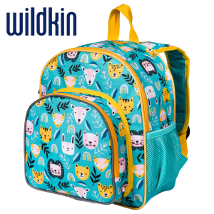 Wildkin Olive Kids Party Animals Pack n Snack Backpack Boy Girl School Bag (For Kindergarten & Preschool)