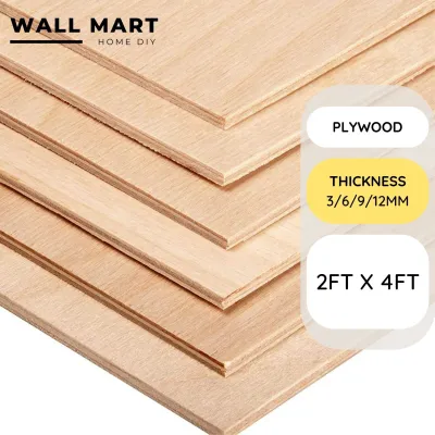 Plywood 2x4ft / free cutting / thickness 3/6/9/12mm / custom cut available